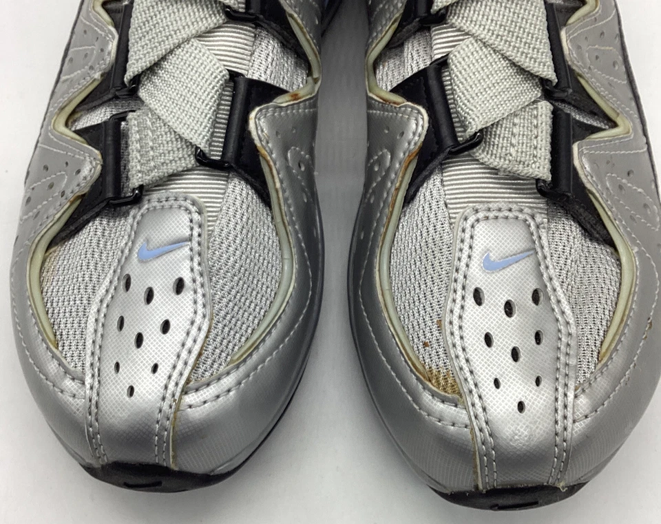 Nike Mujer Plateado/Azul Triatlón Tiempo Trail/Off Road Ciclismo Zapatos Talla 6M Foto 3 de 4