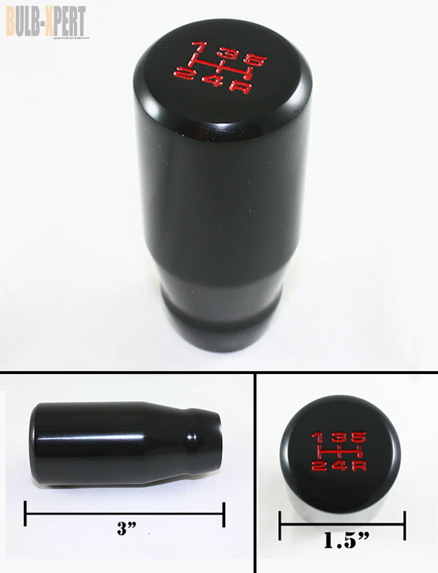 M12 X 1.25 BLK 3 LONG 5 SPEED MANUAL WEIGHTED SHIFTER SHIFT KNOB FOR TOYOTA