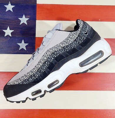 Nike Air Max 95 Premium Black Wolf Grey White Running Shoe [807443