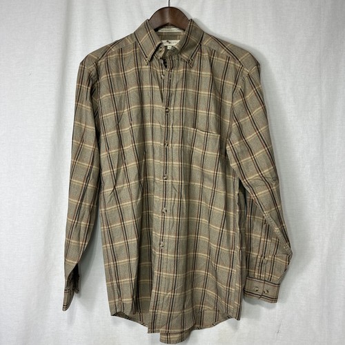 Joseph Abboud Men’s Small Flannel Button Down Long Sleeve Brown Outdoor Fall - Picture 4 of 7