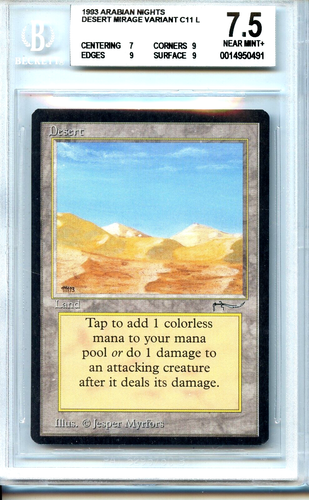 MTG Arabian Nights Desert BGS 7.5 NM+ Mirage Variant Magic Card Amricons 0491 - 第 1/3 張圖片