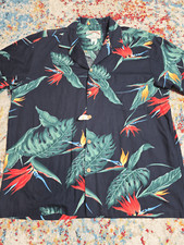 Vintage 90's Paradise Found Men's Hawaiian Shirt Size L/XL Floral 100 Cotton