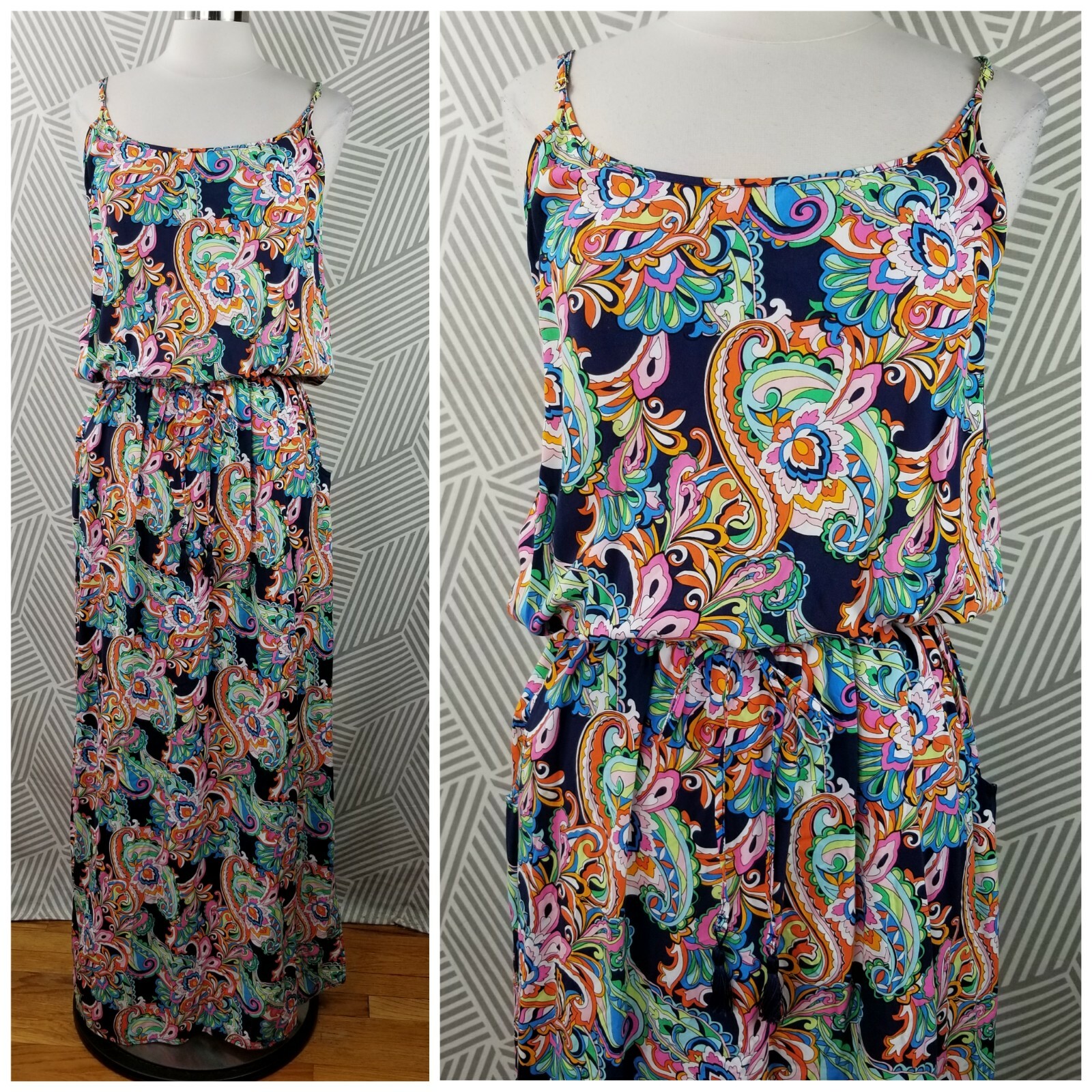 butterfly print maxi dress