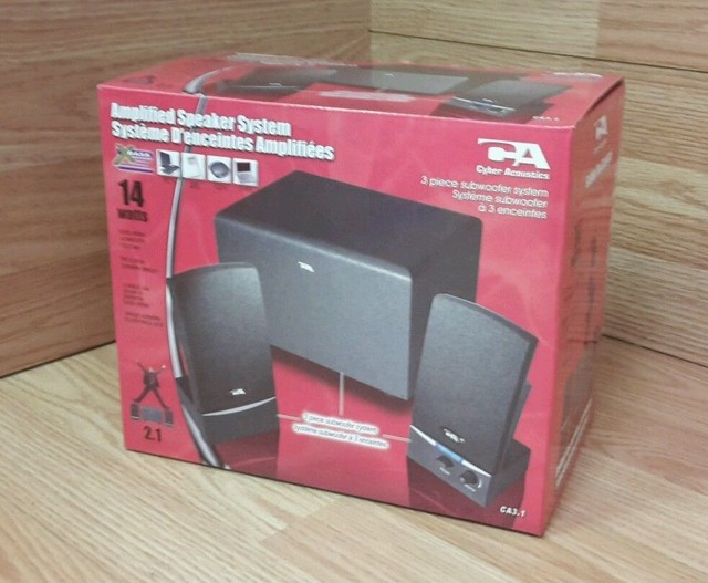 cyber acoustics 2.1 computer speaker with subwoofer
