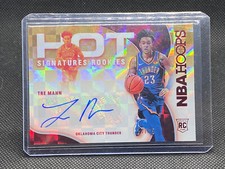 2021 Panini Hoops Tre Mann Hot Signatures Rookies Auto RED 17/25 THUNDER SSP
