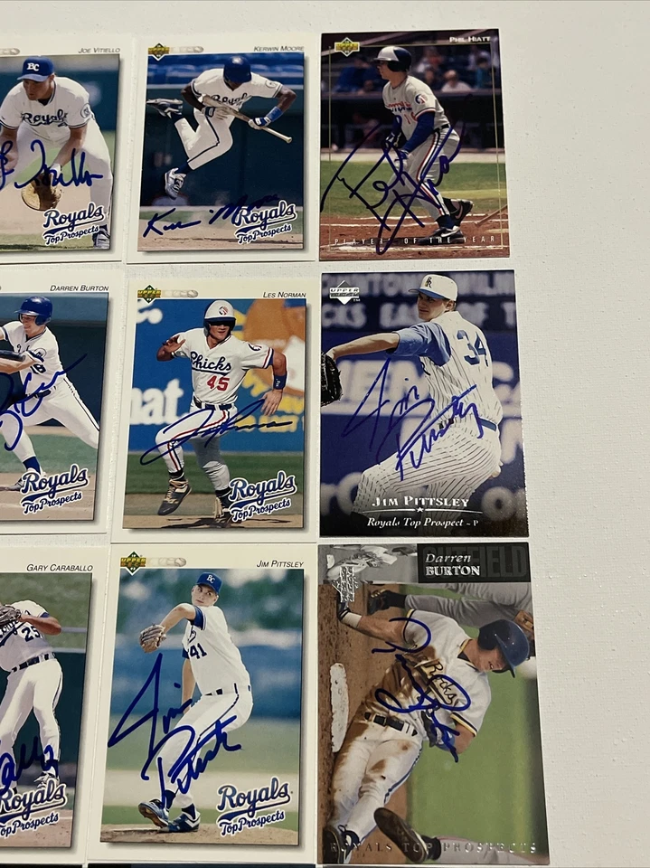 🔥MLB команды автограф лот 🔥 1992-95 UpperDeck несовершеннолетних бейсбол - ROYALS - смотреть! - Изображение 3 из 4