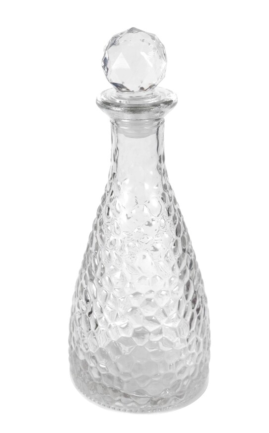 Decorative Hammered Glass Bottles with Stoppers 6.875 x 2.625 in. eBay