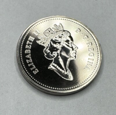 カナダ　25セント　トナカイ　　ビーバー　5セント 1993 Canadian Nickel 5cent Proof-Like Coin from Mint Set
