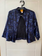 Ruby Rd.  New York - Petite - Blue Shimmer Peplum Style Jacket - Size 14/p