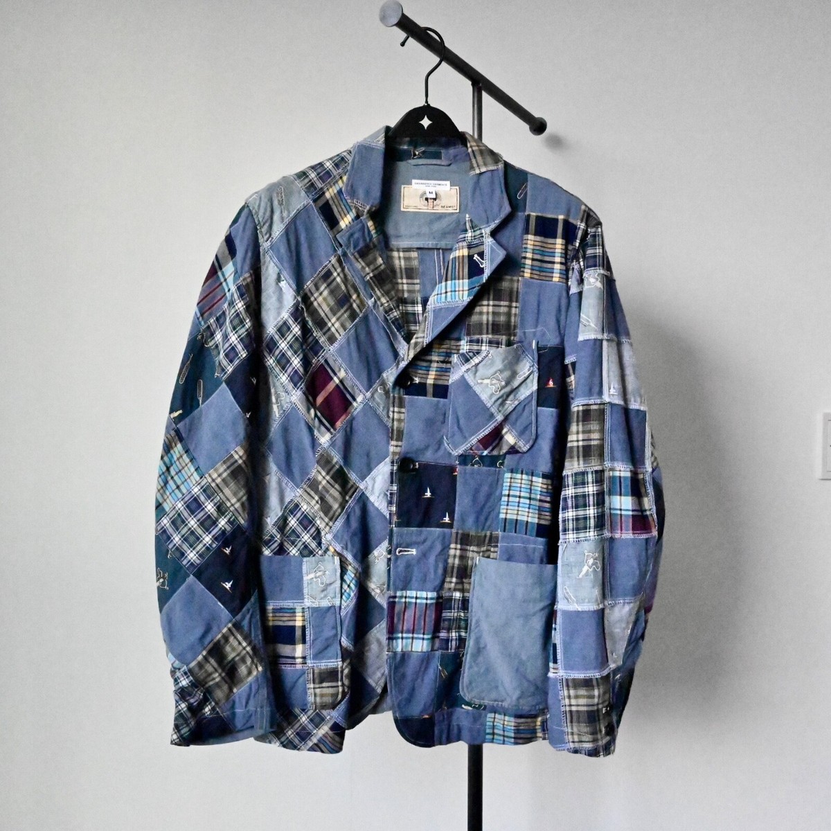 Engineered Garments x Beams Plus patchwork cotton blazer, made in