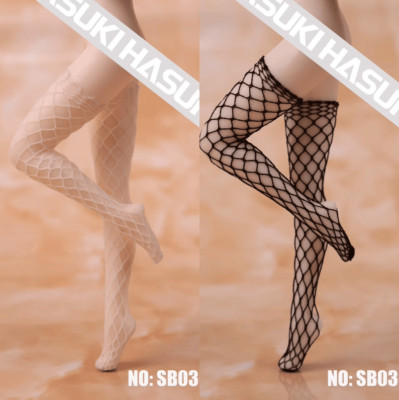 Long Large Mesh Stockings for HASUKI SB03 1/12th Scale Action Figure