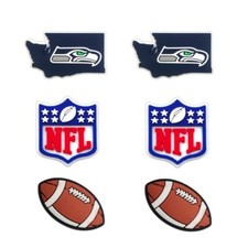 NFL Seattle Seahawks Football Team For Crocs Shoe Charms Jibbitz - 6 pieces