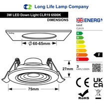 LED Round Adjustable Tilt Angle Ceiling Recessed Downlight Warm or Cool White