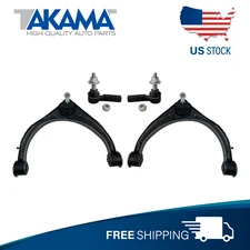 4 Pcs Upper control arms + Outer Tie Rod ends for 09-20 Dodge Ram 1500