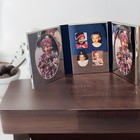 Lot Of 2 International Silver Company 4"x6" Silver Tone Triple Collage Frame