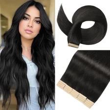 Tape in Hair Extensions Human Hair,14 Inch Human Hair Tape in Exten... Fast Ship