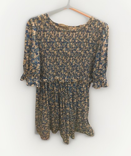 Crewcuts J.Crew Floral Dress Girl's Puff Sleeve Smocked Cotton S 7 - Picture 2 of 7
