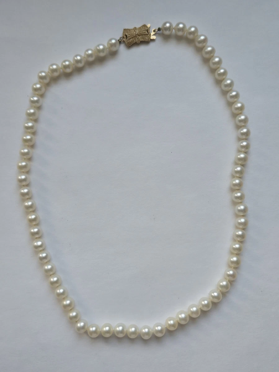 Mikimoto White Pearl Yellow Gold Fine Necklaces & Pendants for