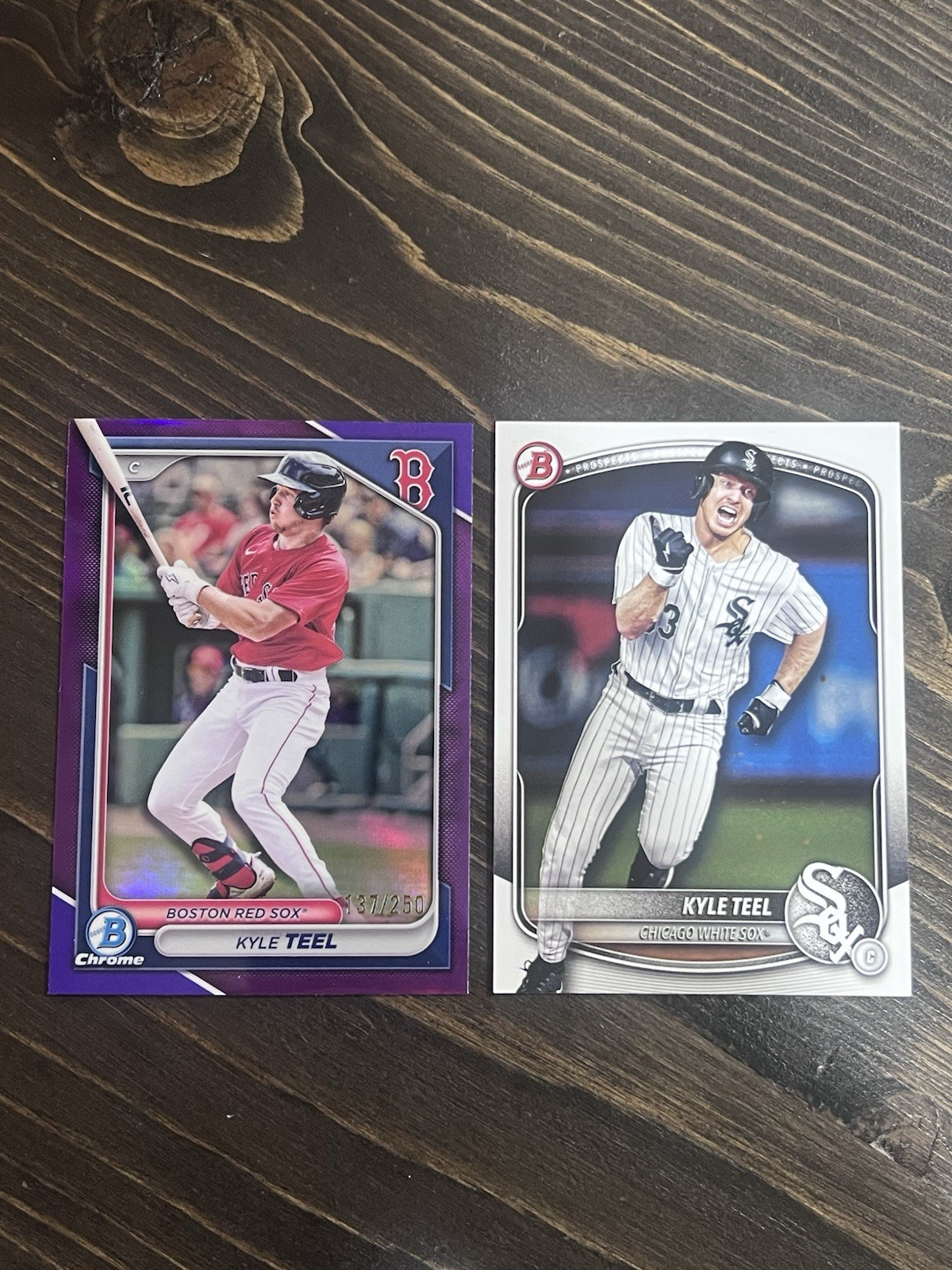 Kyle Teel 2024 Bowman Draft Chrome Purple Refractor /250 #BDC-162 - Red Sox
