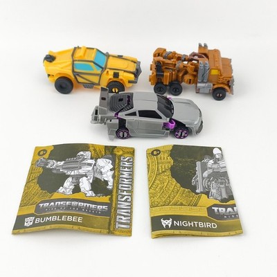 Transformers Lot of 3 Bumblebee Scourge Nightbird ROTB Battle Changers Flex