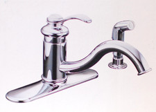 Kohler Fairfax R12172 Single Handle 9" Kitchen Faucet W/ Side Spray, Chrome