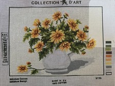 Printed needlepoint canvas Collection D Art 30x40 Cm Flowers Canvas Only