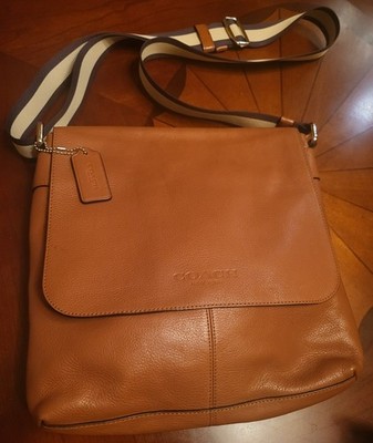 Vintage COACH UNISEX F71721 BROWN LEATHER SHOULDER MESSENGER