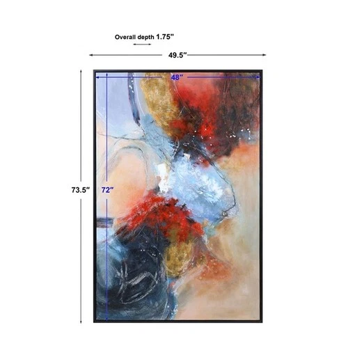 Uttermost Summer Sunset Wood Abstract Hand Painted Canvas in Multi-Color - Picture 8 of 8