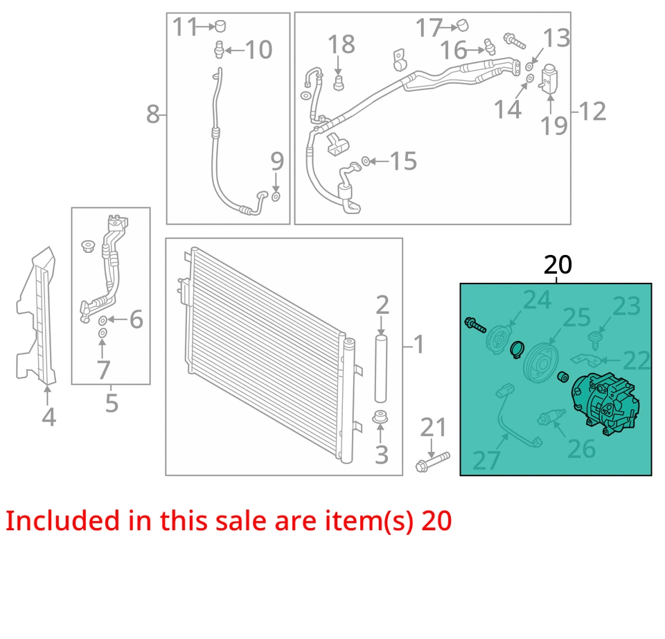 AC Compressor LWB ID P937U650 Rear Wire Harness Fits 13-19 SANTA FE 2668760 - Imagem 3 de 4