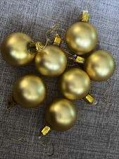 7 Vintage Gold Frost Matt Glass Balls Floral Picks Decoration MCM Kitschy 2  
