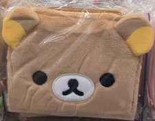 San-X Rilakkuma Plush Wallet Rilakkuma Brown Coin  Card Purse Pouch New Japan