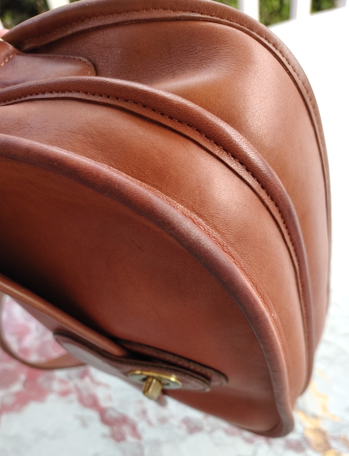 Coach SMALL Vintage 9954 Prairie Cognac Leather C… - image 11