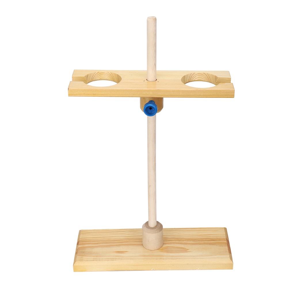 2 Hole Funnel Stand Laboratory Accessory Adjustable Height Wooden Funnel R KRI✈️