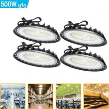 4Pack 500W UFO Led High Bay Light Industrial Commercial Warehouse Led Shop Light