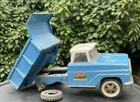 (SALVAGE TITLE) Vintage Tonka Blue Hydraulic Dump Truck L👀K/Read