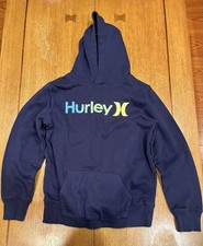 Boy's Hurley Pullover Hoodie Large 14/16 Navy Blue Hooded Sweatshirt Youth