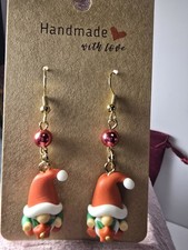 Christmas Gnome Holiday Festive Dangle earrings great for Christmas gift