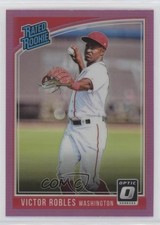 2018 Panini Donruss Optic Rated Rookie Variation Pink Prizm Victor Robles 0p9m