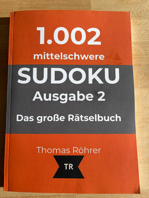 1.002er Sudoku mittelschwer, Ausgabe 2: Rätselbuch für Fortgeschrittene - DIN A4