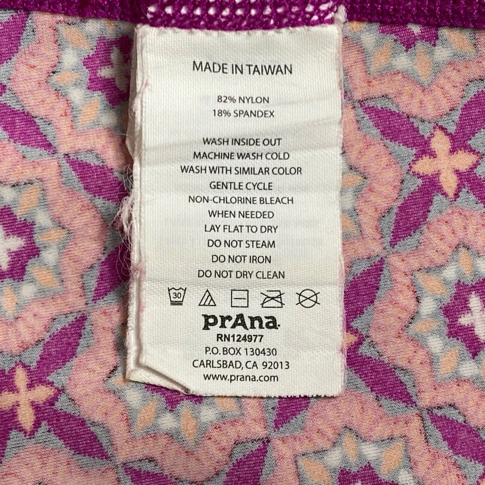 PrAna Rai Swim Bottom Capris Tights Red Purple Fuchsia Hyannis Surf Medium Beach - Imagem 4 de 4