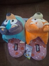 Bluey Bingo Unisex Halloween Plush House Slippers Sandals Size 6-7