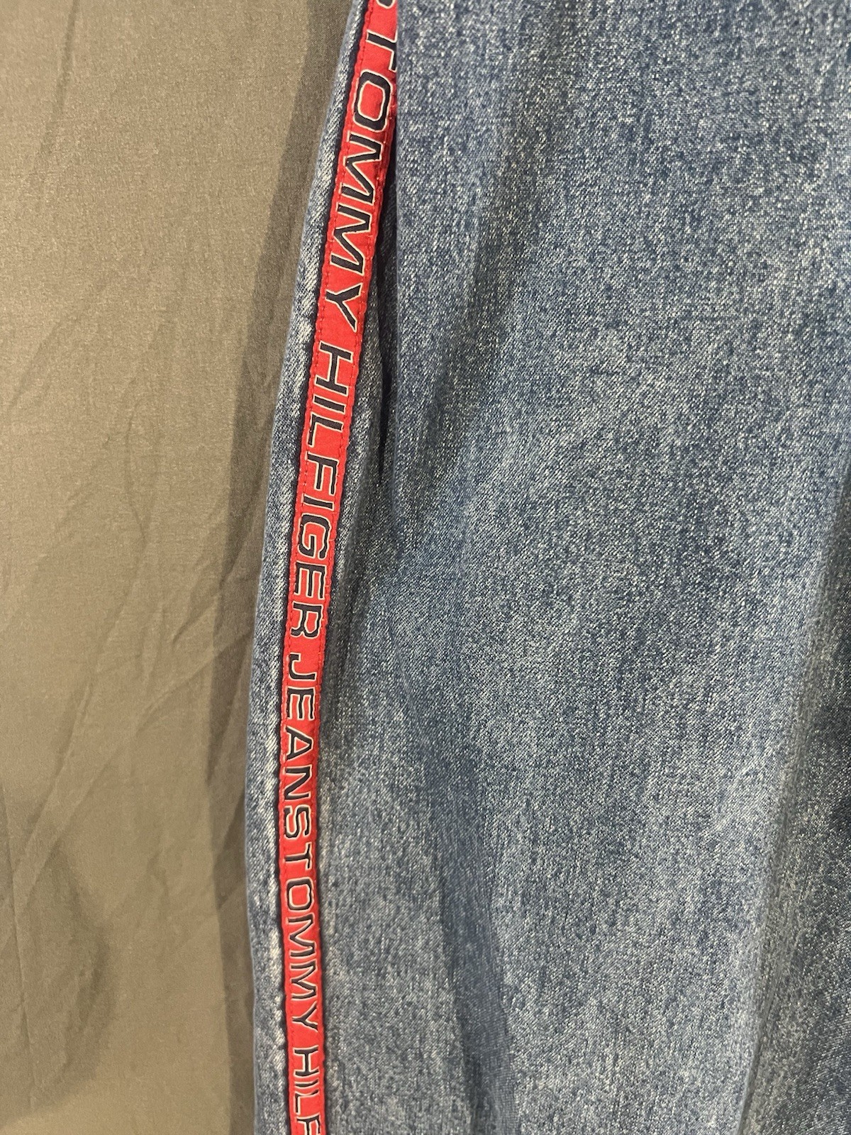 Vintage Y2K Tommy Hilfiger Demin Jeans 38x32 Tommy Jeans Straight Leg Baggy 