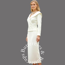 Condici Size 14 BNWT Ivory Long Dress & Designer Hatinator Mother of the Bride