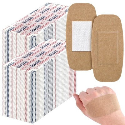 Sinmoe 400 Large Flexible Fabric Adhesive Bandages 2x4'' Wound Care Bulk
