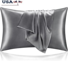 Satin Pillowcases Set of 2 Soft Polyester Hair Skin Care Prevent Frizz New