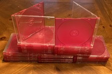 Lot of 50 Slim Pink CD DVD Blu-ray Jewel Cases   Replacement Storage  USED