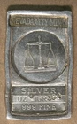 .999 Silver Ingot: NEVADA CITY MINT - 394 Grains = 25.53 Grams RARE * AvenueCoin