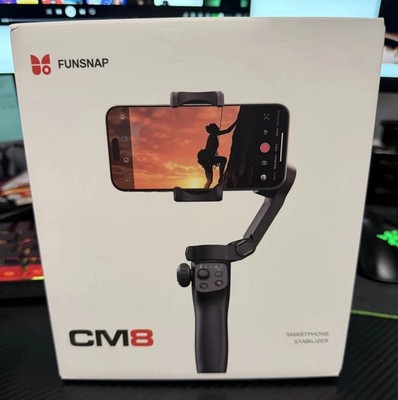 FUNSNAP CM8 Gimbal Stabilizer for iPhone Android, 3-Axis Phone Gimbal