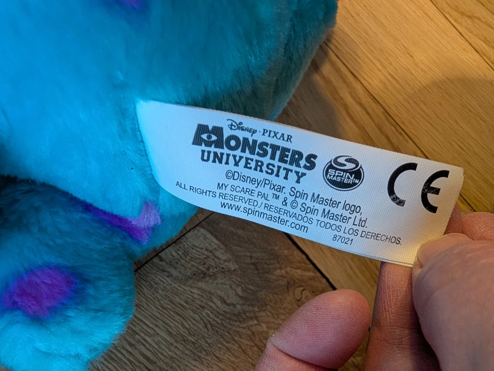 Плюшевая игрушка Disney Pixar Monsters University Sully Talking My Scare Pal 12 дюймов РАБОТАЕТ - Изображение 4 из 4