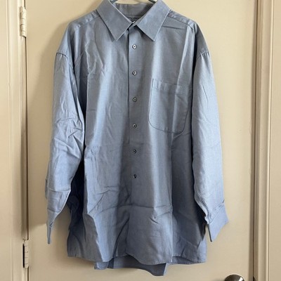 Murano Men Cotton Twill Dress Shirt 19 35 Big Tall Classic Business Career Dad